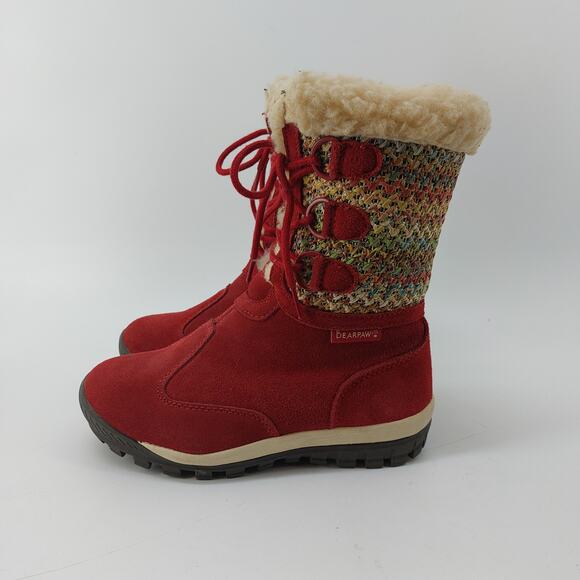 Bearpaw Ophelia Winter Boot Red Boots US 6 Sherpa Women's - Picture 12 of 13